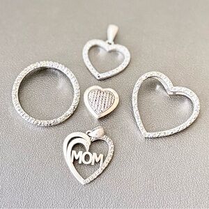 Silver Heart Jewelry Charms